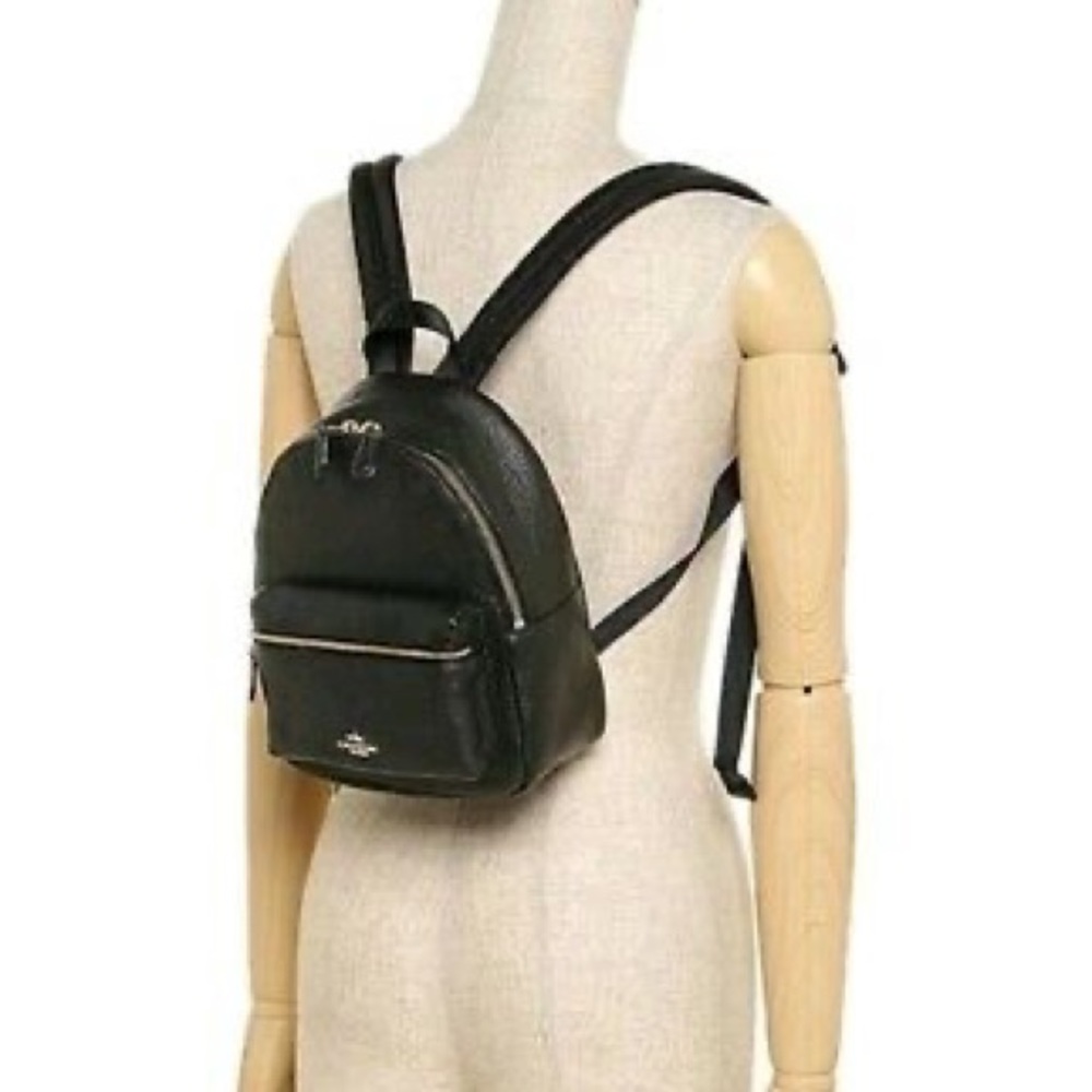 COACH
Mini Charlie Pebble Leather Backpack